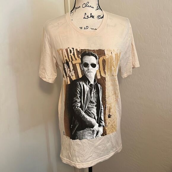 Marc Anthony Cream Colored Graphic Shirt - Picture 1 of 7